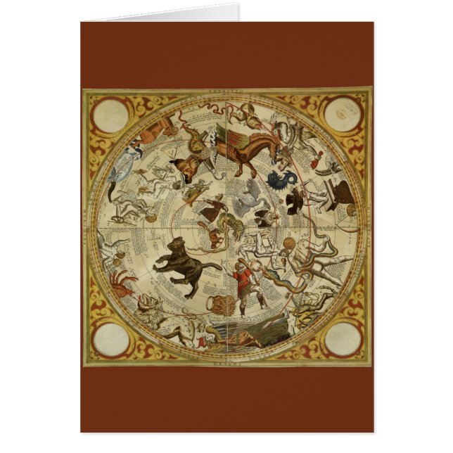 Vintage Astronomie, Himmelskarte (Vorne)