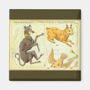 Vintage Astronomie, Himmelskarte in Sky Magnet