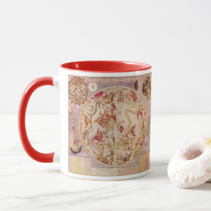 Vintage Astronomie, Himmelskarte von Carel Allard Tasse