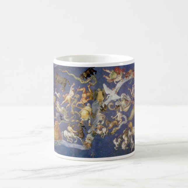 Vintage Astronomie Himmelskonstellationen Fresco Kaffeetasse (Mittel)