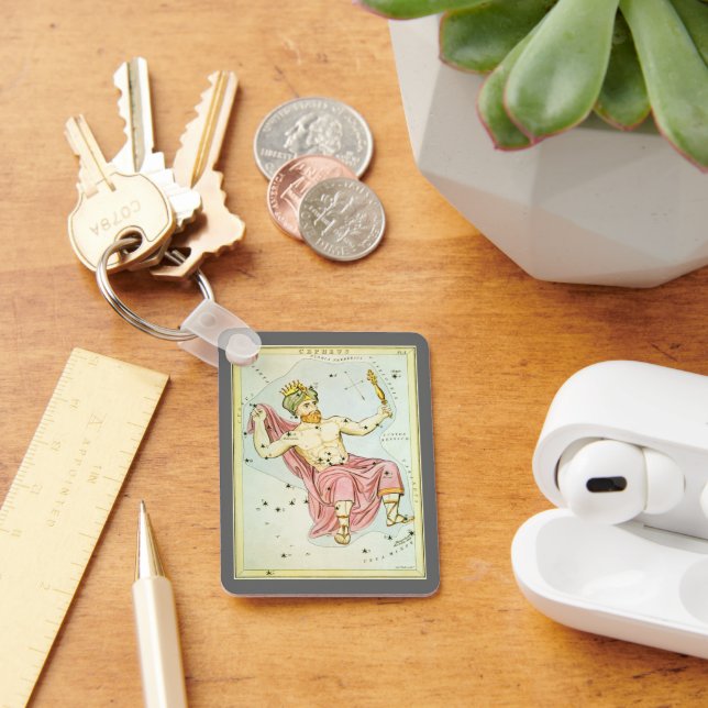 Vintage Astronomie, Himmelskörper Cepheus Schlüsselanhänger (Schreibtisch)