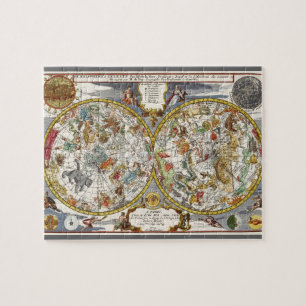 Vintage-Astronomie, Himmelsplanisphäre-Karte Puzzle