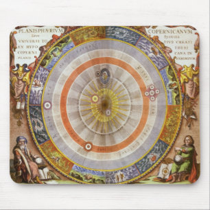 Vintage Astronomie Himmelswelt Kopernikanischer Pl Mousepad