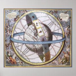 Vintage Astronomie, Himmelswelt Zodiac Poster