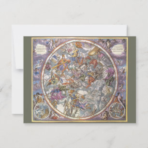 Vintage Astronomie, Karte Christlicher Sternbilder