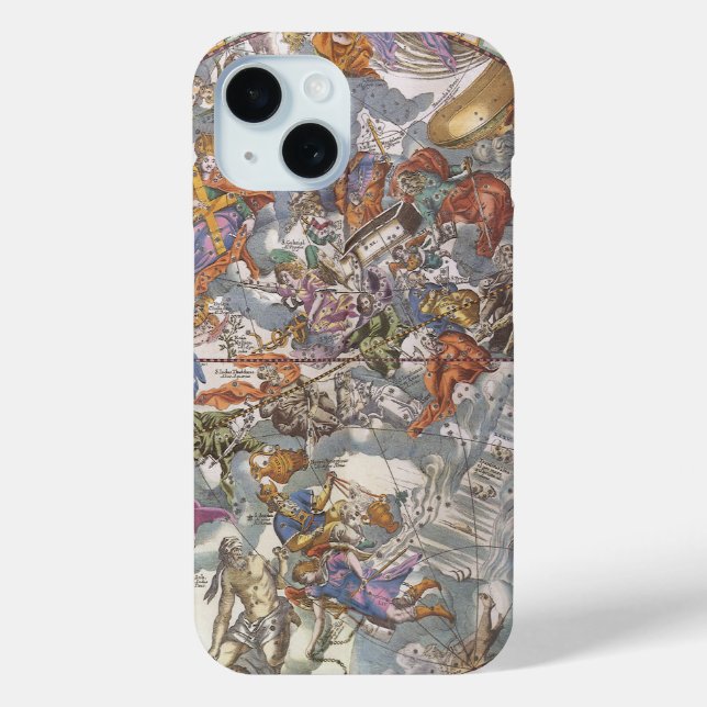 Vintage Astronomie, Karte Christlicher Sternbilder Case-Mate iPhone Hülle (Rückseite)