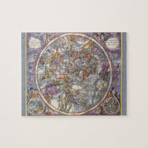 Vintage Astronomie, Karte Christlicher Sternbilder Puzzle