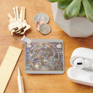 Vintage Astronomie, Karte Christlicher Sternbilder Schlüsselanhänger