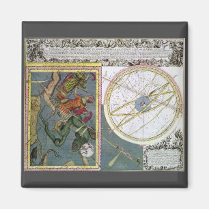 Vintage Astronomie, Kometenbahn von Matthaeus Seut Magnet