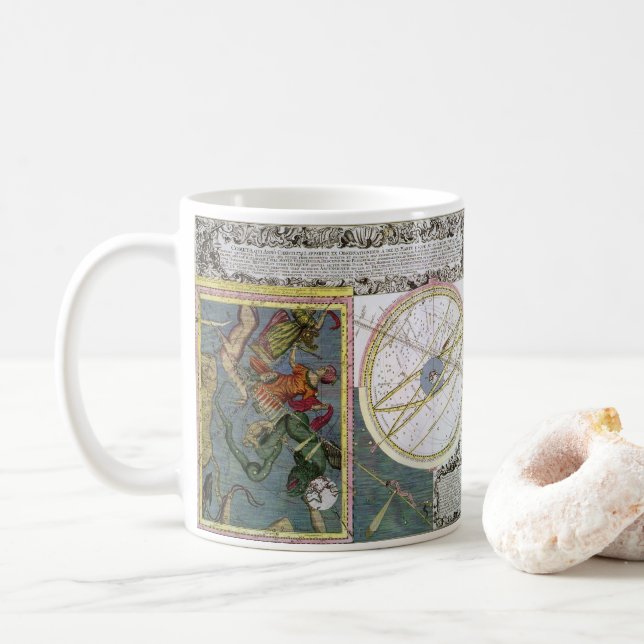 Vintage Astronomie, Kometenweg von Matthaeus Seutt Tasse (Mit Donut)