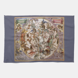 Vintage Astronomie, Konstellationen des südlichen  Geschirrtuch