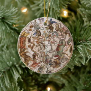 Vintage Astronomie, Konstellationen des südlichen  Keramikornament