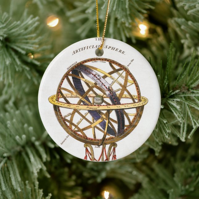 Vintage Astronomie, künstliche oder künstlerische  Keramikornament (Baum)