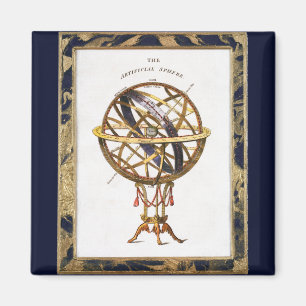 Vintage Astronomie, künstliche oder künstlerische  Magnet