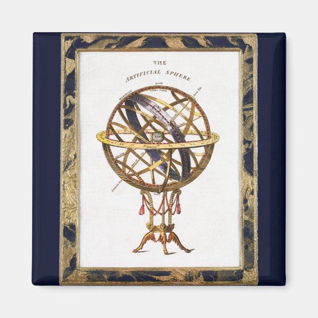 Vintage Astronomie, künstliche oder künstlerische  Magnet (Vorne)