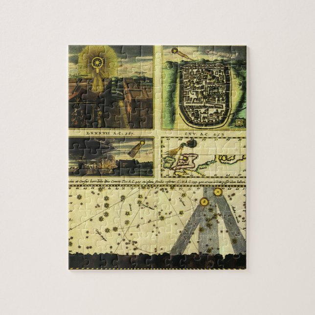 Vintage Astronomie, Stella Magorum, Celestial Star Puzzle (Vertikal)