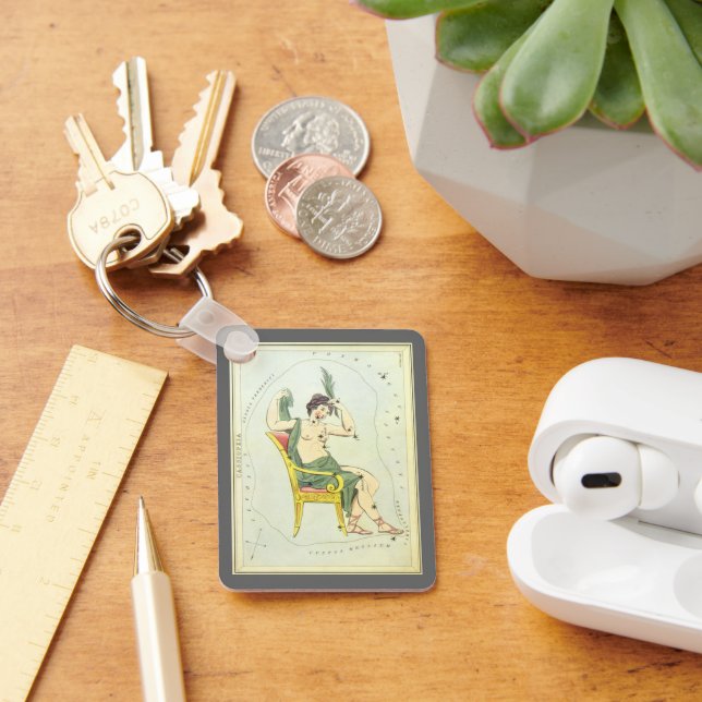 Vintage Astronomie, Sternbilder von Cassiopeia Schlüsselanhänger (Schreibtisch)