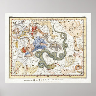 Vintage Astronomiekonstellationen Poster