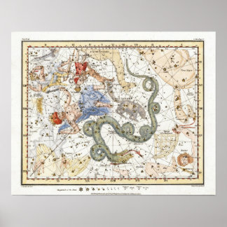 Vintage Astronomiekonstellationen Poster