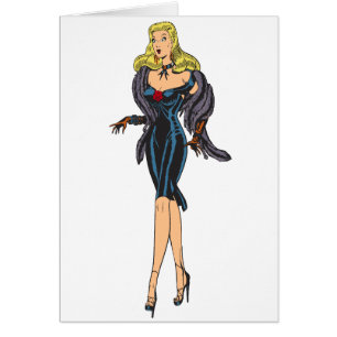 Vintage atemberaubende Glamour-Girl Retro-Blondine