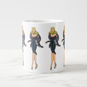 Vintage atemberaubende Glamour-Girl Retro-Blondine Jumbo-Tasse