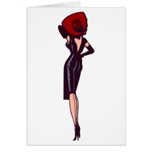 Vintage atemberaubende Glamour-Girl Retro-Pinup