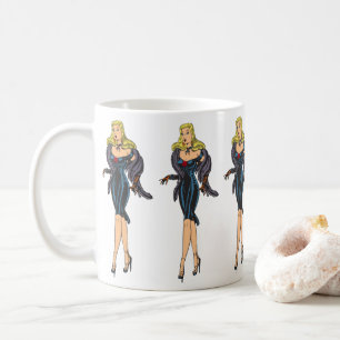 Vintage atemberaubendes Glamourgirl Retro Blondine Tasse