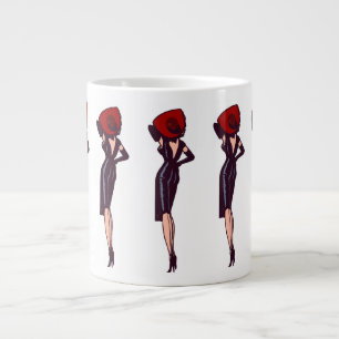Vintage atemberaubendes Glamourgirl Retro-Pinup Jumbo-Tasse