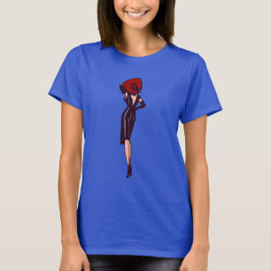 Vintage atemberaubendes Glamourgirl Retro-Pinup T-Shirt