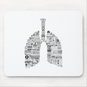 Vintage Atemwegsmittel Pulmonologie Lungenkunst Mousepad