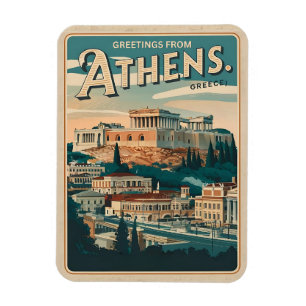Vintage Athen Geschenke Hauptstadt Griechenlands Magnet