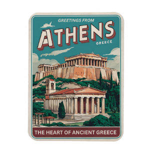 Vintage Athen Hauptstadt von Griechenland Geschenk Magnet