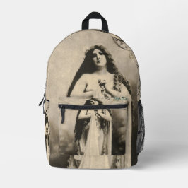 Vintage ätherische Goddess Postcard Bedruckter Rucksack