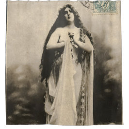 Vintage ätherische Goddess Postcard Duschvorhang