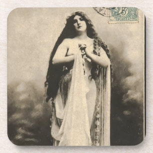Vintage ätherische Goddess Postcard Getränkeuntersetzer
