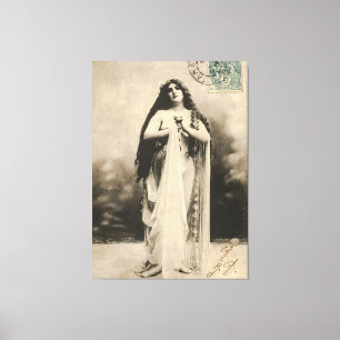 Vintage ätherische Goddess Postcard Leinwanddruck