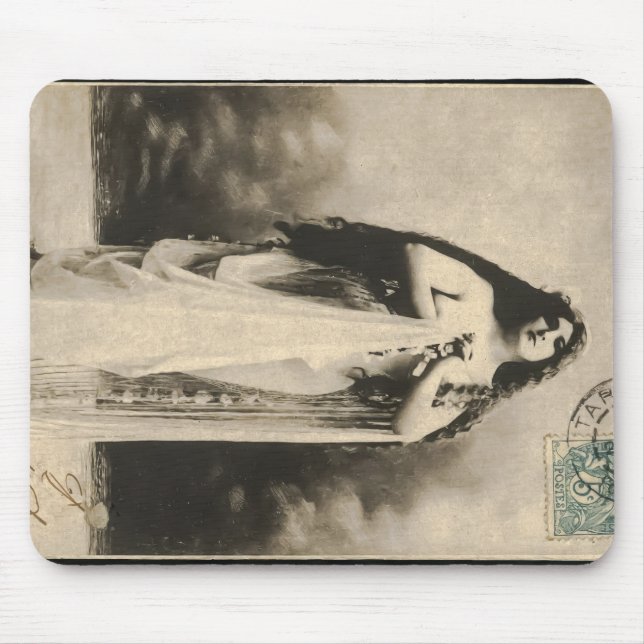 Vintage ätherische Goddess Postcard Mousepad (Vorne)