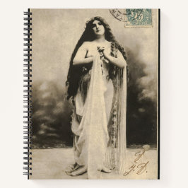 Vintage ätherische Goddess Postcard Notizbuch