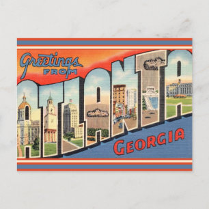 Vintage Atlanta Greetings  Postkarte