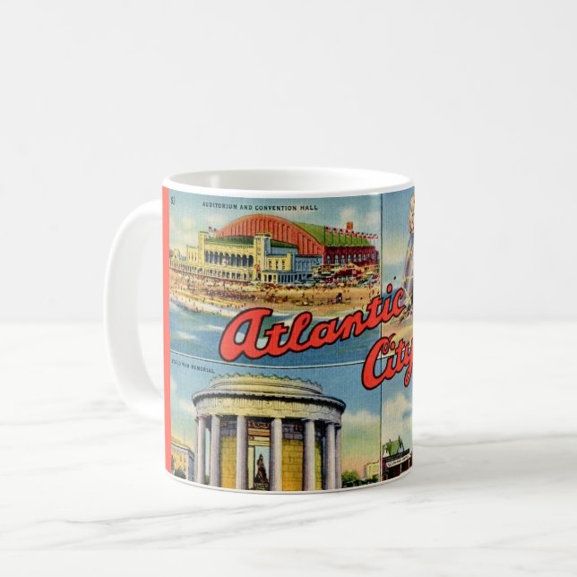 Vintage Atlantic City NJ Tasse (Vorderseite Links)