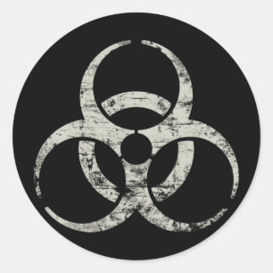 Vintage Atom-Symbol Runder Aufkleber