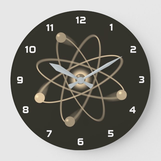 Vintage Atomforschung Große Wanduhr (Vorderseite)