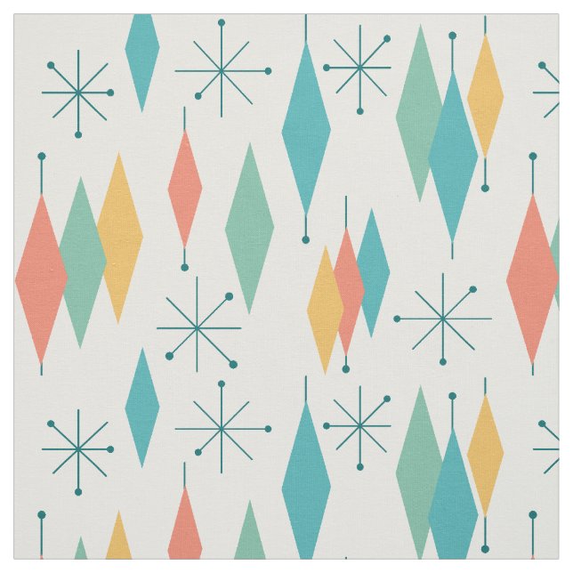 Vintage Atomic der 50er Jahre  Stoff (Muster)