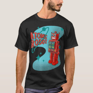 Vintage Atomraumrobot Retro Futuristic Action T-Shirt