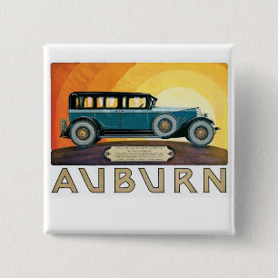 Vintage Auburn Motors Sunburst-Werbung Button