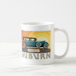 Vintage Auburn Motors Sunburst-Werbung Kaffeetasse