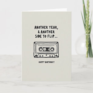 Vintage-Audio-Geburtstagskarte Karte