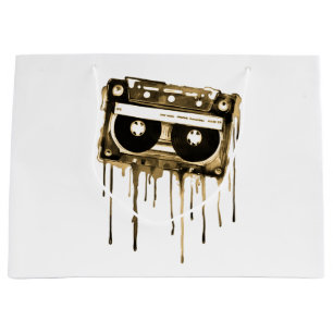 Vintage Audiokassette Große Geschenktüte