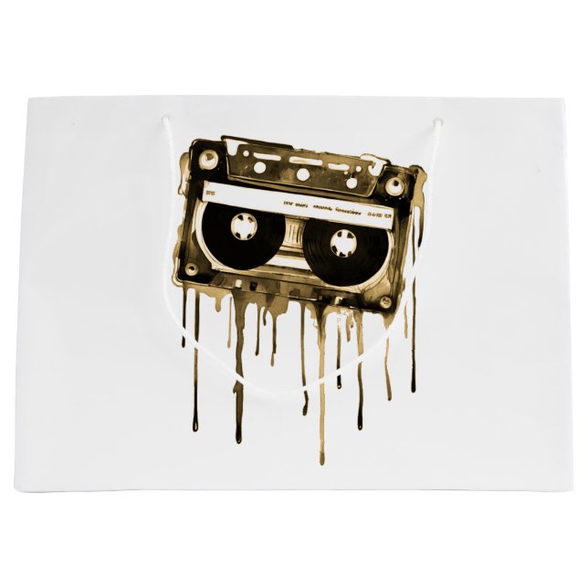 Vintage Audiokassette Große Geschenktüte (Vorderseite)