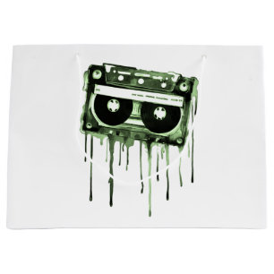 Vintage Audiokassette Große Geschenktüte